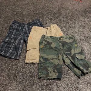 3 pairs Boys Wrangler Cargo Shorts size 8
